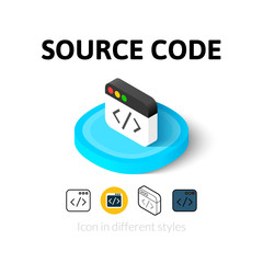 Source code icon in different style
