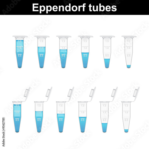 Opened and closed Eppendorf tubes Stock Vector Adobe Stock