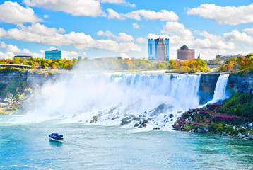 Wall Mural - view of niagara falls in autumn