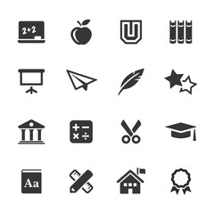 Education Icons, Mono Series