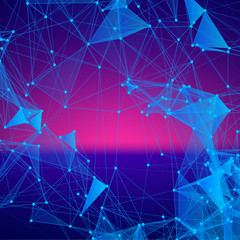 Poster - Abstract background with dotted grid