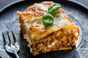 Canvas Print - lasagna with pesto