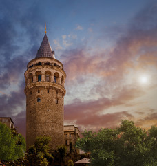 Galata Tower in Istanbul Turkey