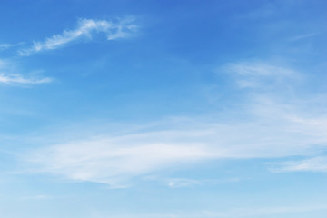 Fantastic soft white clouds against blue sky background