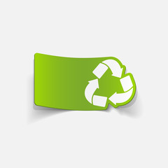 Poster - realistic design element: recycle sign