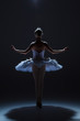 © master1305 - Portrait of the ballerina in ballet tatu on dack background