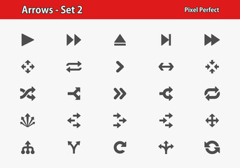 Arrows Icons. Professional, pixel perfect icons optimized for both large and small resolutions. EPS 8 format.