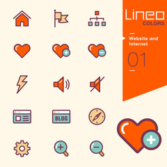 Wall Mural - Lineo Colors - Website and Internet icons