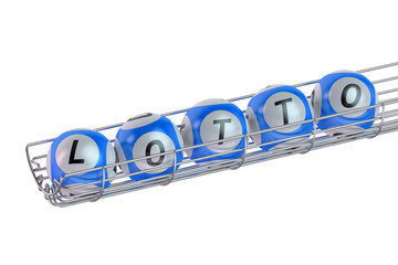 Poster - lottery balls in a row