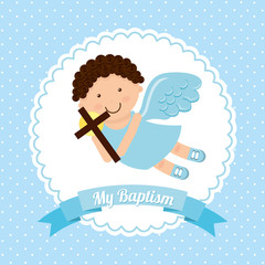 Wall Mural - baptism invitation design