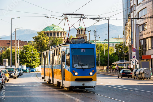 Plakat Stary tramwaj w Sofia, Bułgaria
