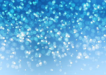 Abstract Lights on Blue Background