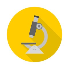 Sticker - Microscope icon with long shadow