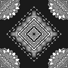 Wall Mural - seamless black pattern