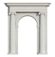 Front View Of A Classic Arch On White