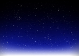 Night star sky vector.