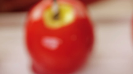 Sticker - Handmade red candy apples for Halloween