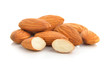 almonds on white background