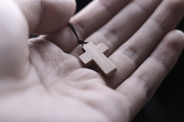 Wall Mural - Hand Holding The Cross