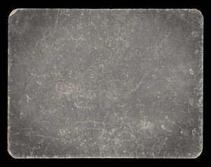 Vintage banner or background isolated on black with clipping path, rich grunge texture, antique paper mounted onto cardboard, suitable for Photoshop blending purposes, hi res.