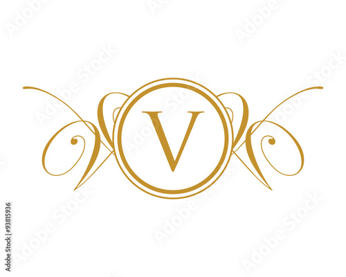 V Luxury Royal Elegant Logo Stock Vector Adobe Stock