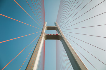 Poster - cable stayed bridge closeup