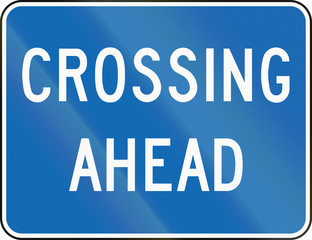 Wall Mural - An Canadian warning traffic sign - Crossing ahead, old version. This sign is used in Ontario