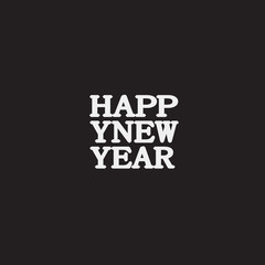 Poster - Happy New Year greeting card. Design template