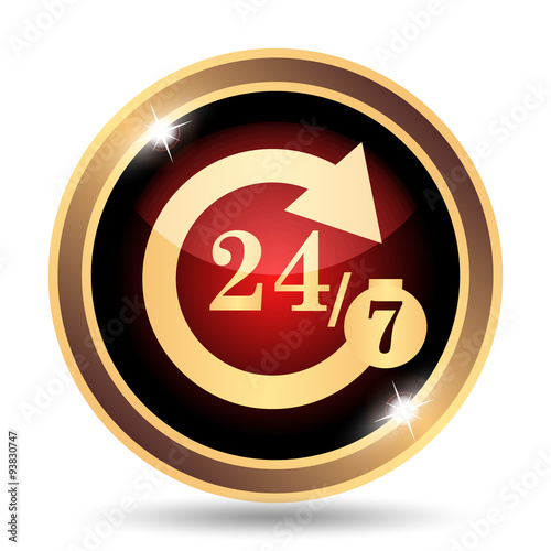 24/7 icon - Buy this stock illustration and explore similar