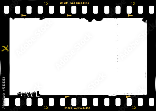Poster frame of film, grungy photo frame,with free copy space, panoramic