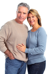 Poster - Happy loving elderly couple.