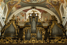 Organ Pipes In A Church In Ljubljana, Slovenia