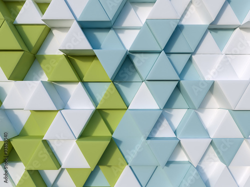 Fototapeta do kuchni Green and blue abstract 3d triangle background