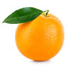 canvas print picture - Orange fruit isolated on a white background.