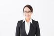 © taka - portrait of asian businesswoman on white background