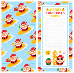 Canvas Print - Christmas card with Santa Claus