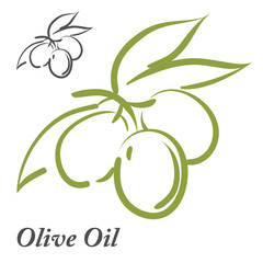 Set of olive oil labels,logos and design elements.