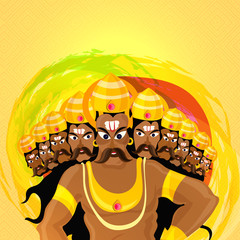 Sticker - Angry Ravana for Happy Dussehra celebration.