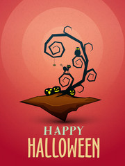 Canvas Print - Creative scary illustration for Halloween Party celebration.