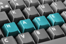 Word Hate Written With Keyboard Buttons