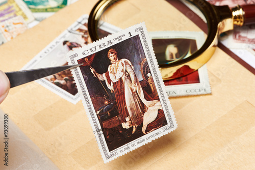 Fotografía Postage stamp with picture of Napoleon