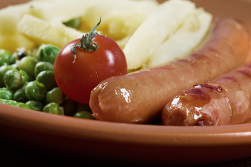 Sticker - Sausages with french fries