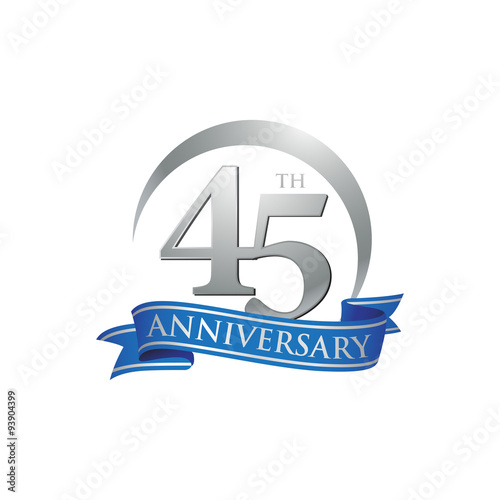 Fotografija 45th anniversary ring logo blue ribbon