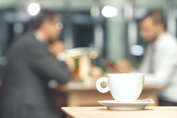 Cup of coffee on a table