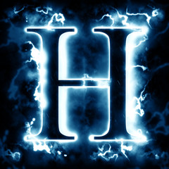 Lightning letter H