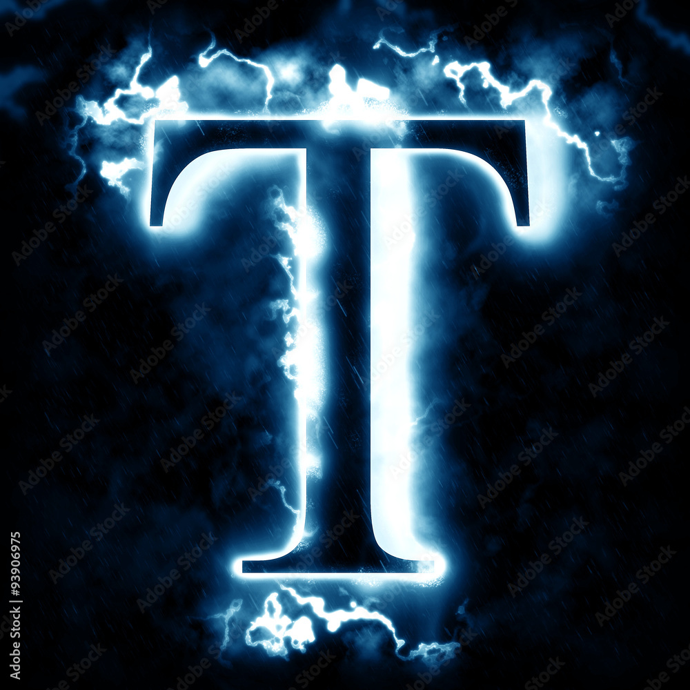 t Lightning letter T の Stock イラスト | Adobe Stock