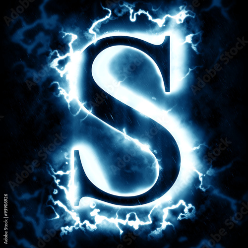 Lightning letter S Stock Illustration Adobe Stock
