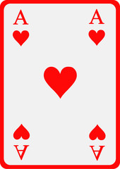 Poster - Playing card heart ace