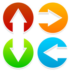Poster - Arrow icons pointing left, right, up and down
