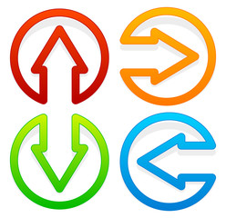 Poster - Arrow icons pointing left, right, up and down